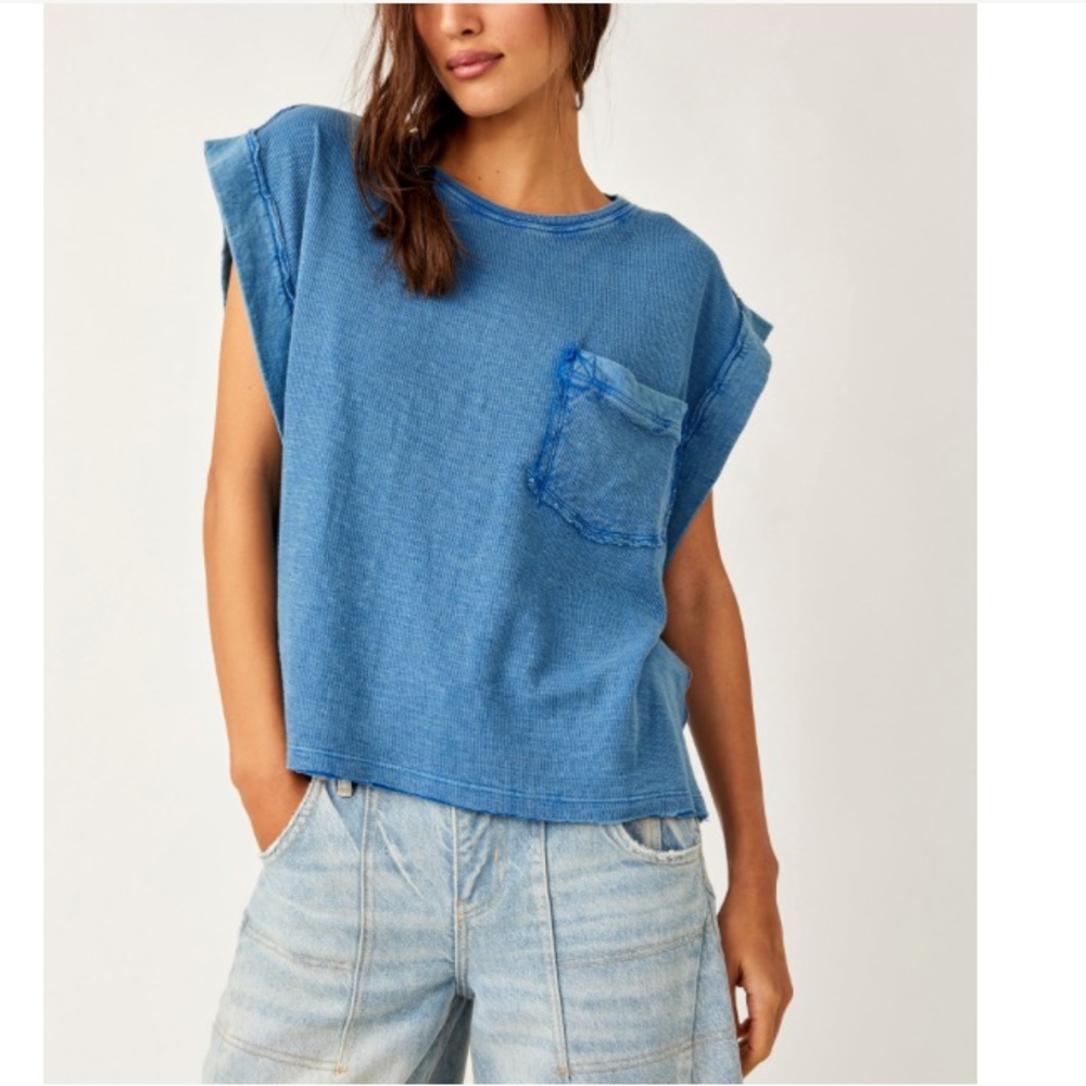 Free People We The Free Our Time Tee in RED
